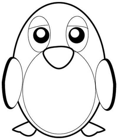 Step 5 : Drawing Cartoon Penguins in Easy Steps Lesson